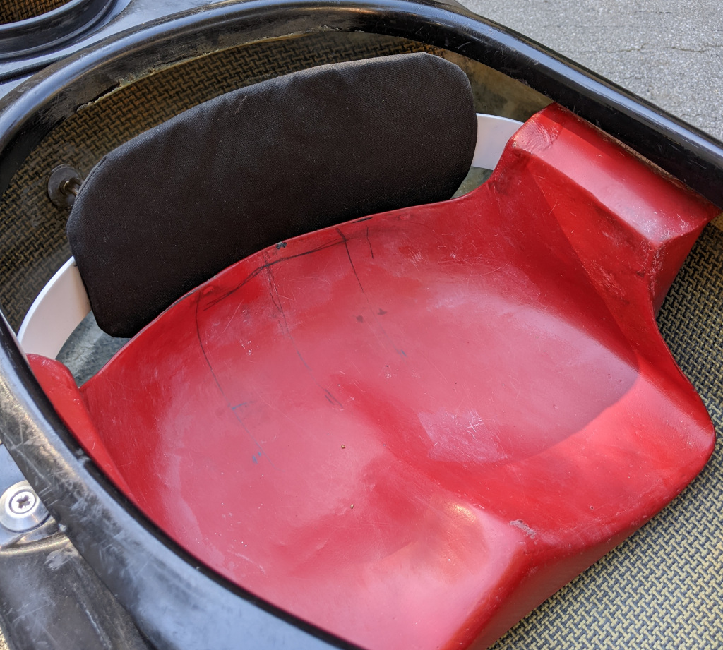 pad installed in kayak